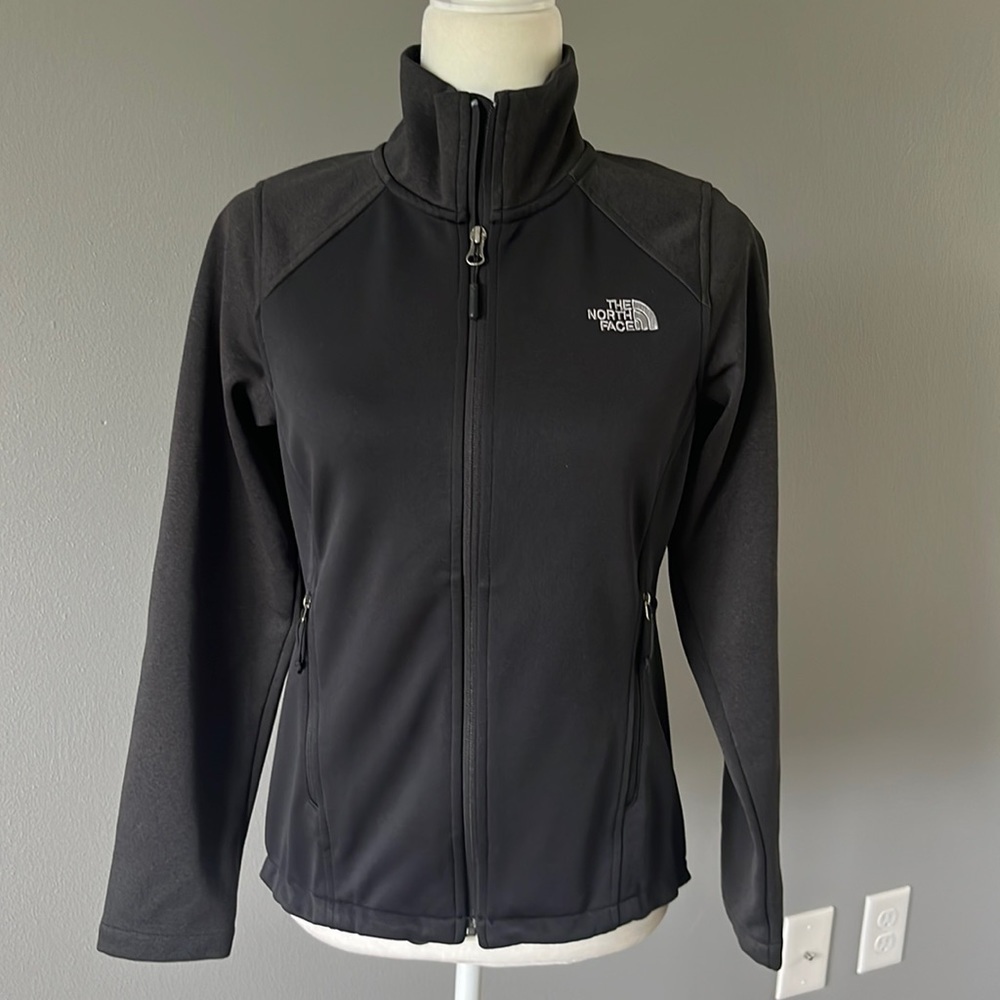 The North Face Windwall Zip Up Jacket Black & Gray